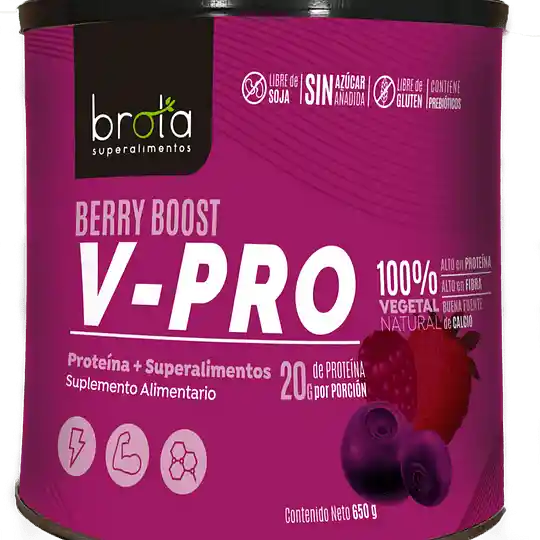 Protein Batido A Vegano Sabor Berries. 650 Gr.