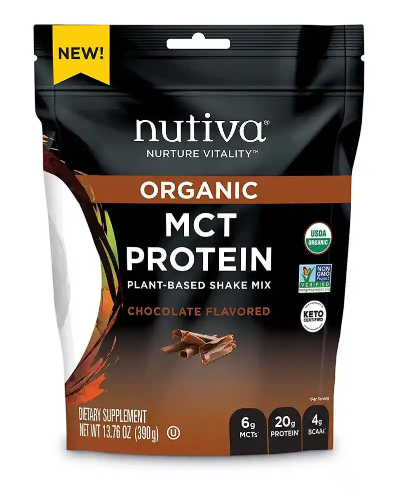 Nutiva organic mct mezcla de proteínas a base de plantas usda o