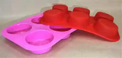 Molde silicona para 6 cupcakes