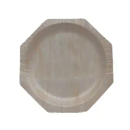 Plato madera octogonal