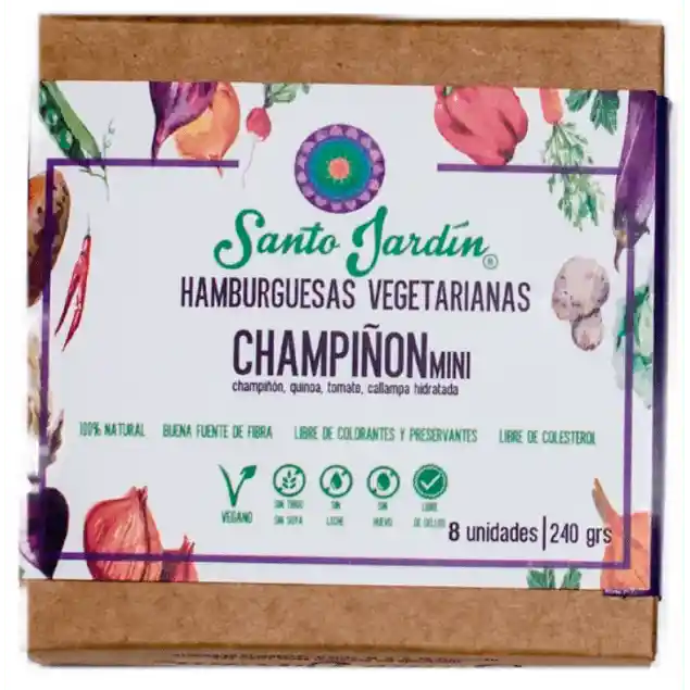 Santo Jardín Hamburguesa Champiñon Mini 8 Unidades 240Gr Congela