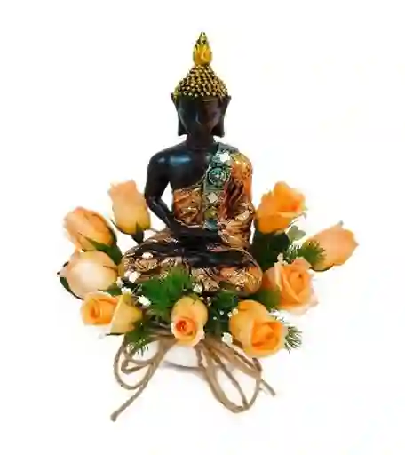 Arreglo Mistic - Arreglo de 9 Rosas Con Buda