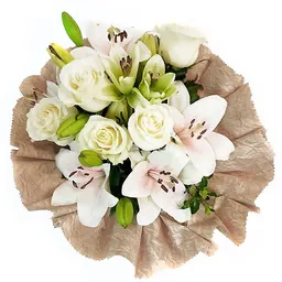 Ramo De Liliums Y Rosas