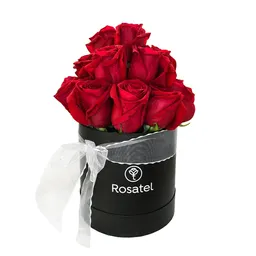 Sombrerera Negra Con Rosas y Cinta