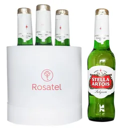 Stella Artois Sombrerera Blanca Con Cervezas