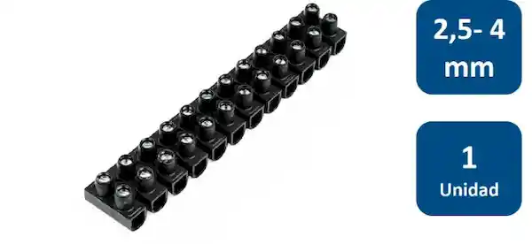Ekoline Regleta Plástica de Conexión Negra 2.5-4 mm