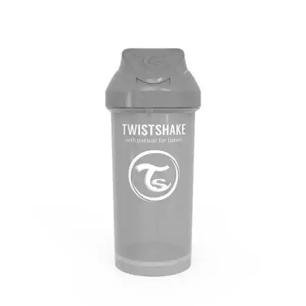Twistshake Vaso Con Bombilla Straw Cup Gris Capacidad 360 mL