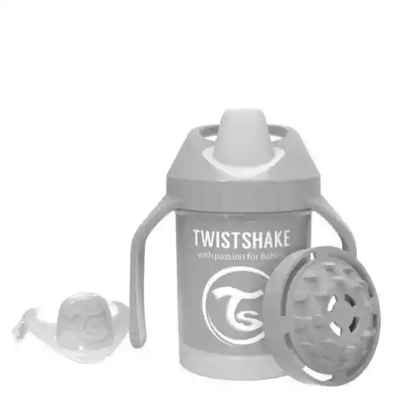 Twistshake Vaso Mini Cup 4+M Gris Pastel Capacidad 230 mL