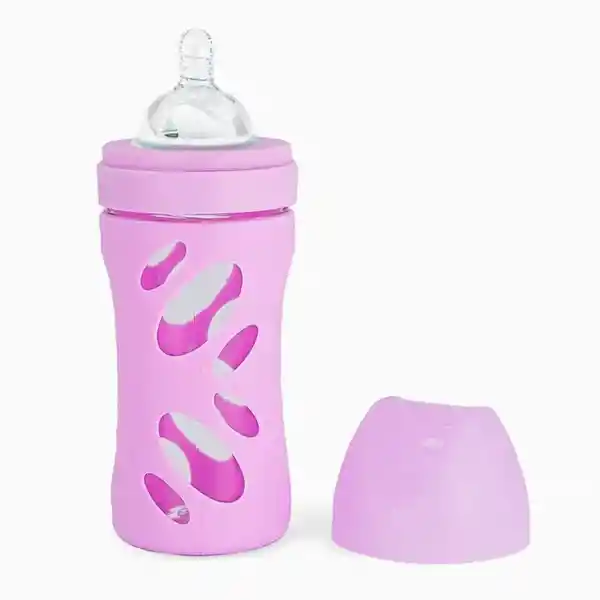 Twistshake Mamadera Vidrio Anti-Cólico Morado Capacidad 260 mL