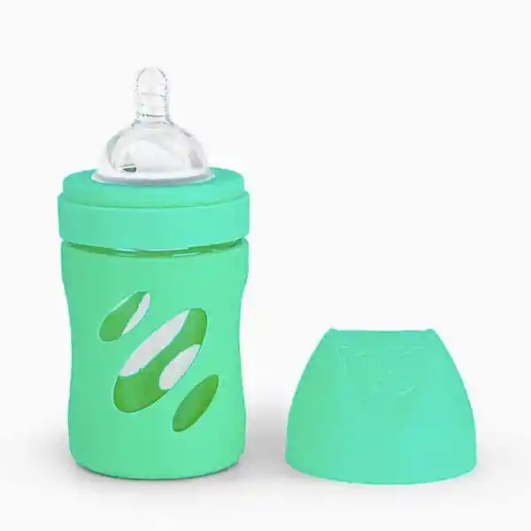 Twistshake Mamadera Vidrio Anti-Cólico Verde Capacidad 180 mL