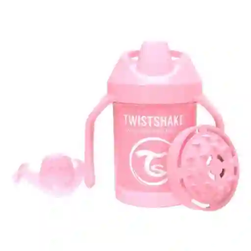 Twistshake Vaso Mini Cup 4+M Rosado Pastel Capacidad 230 mL