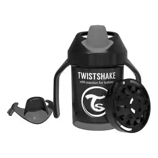 Twistshake Vaso Mini Cup 4+M Negro Capacidad 230 mL