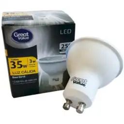 Amp Led Dicroica 35W Gu10 Luz Cálida