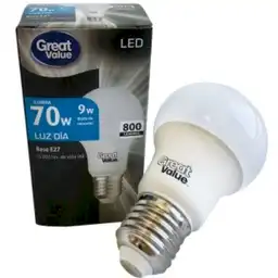 Great Value Amp Led Bola A60 9W 6500K E27 Luz Fría