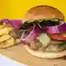 Burger Vegetariana + Papas Fritas