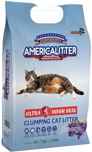   America Litter  Arena Sanitaria Ultra Odor Seal Lavanda 15 Kg 