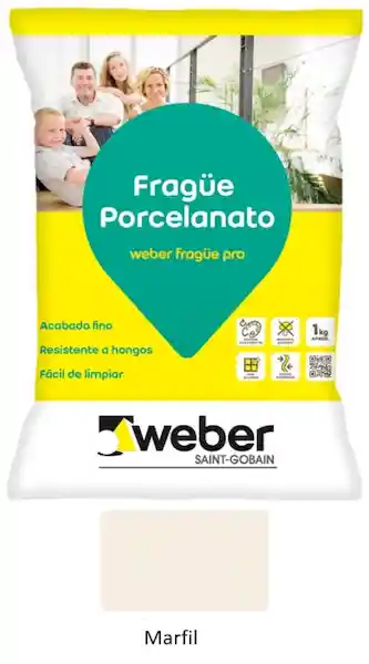 Weber Fragüe Porcelanato Marfil 1 Kg