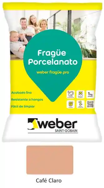 Weber Fragüe Porcelanato Café Claro 1 Kg