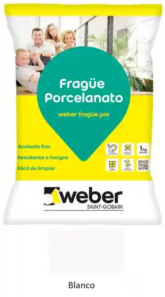 Weber Fragüe Porcelanato Blanco 1 Kg