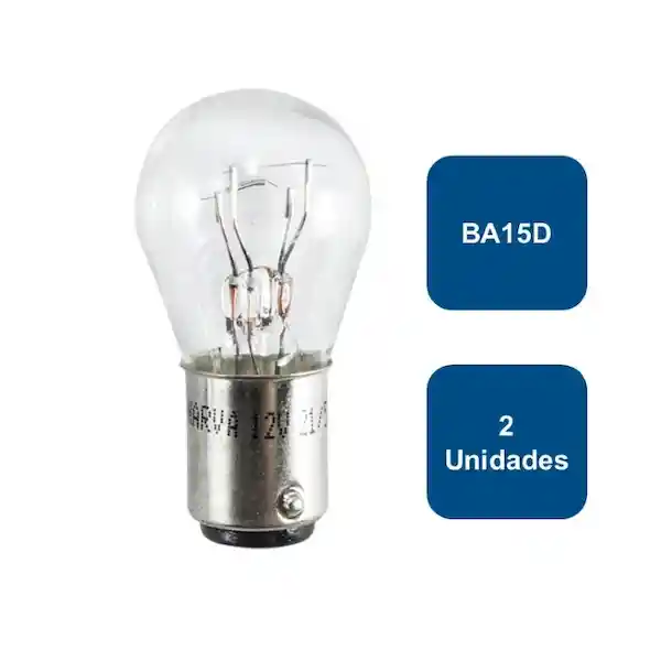 Rukafe Basics Ampolleta 12V Globo Grande 2 Contactos Ba15D 21/5W