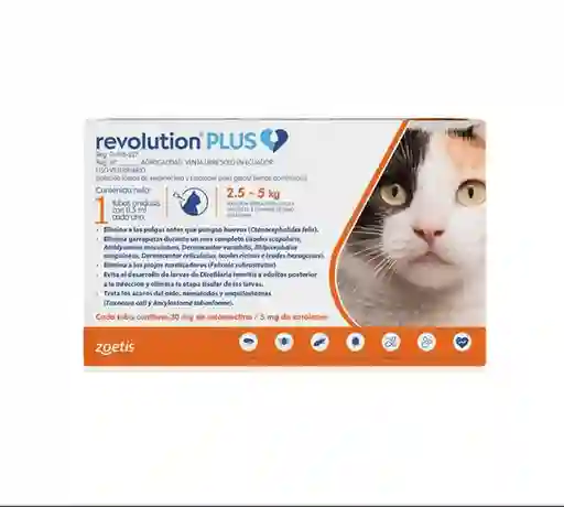 Revolution Plus Antiparasitario Gatos de 2.5 A 5 Kg