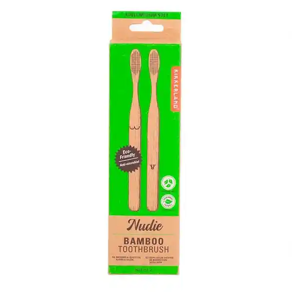 Kikkerland Set Cepillos de Bamboo Nude TB10