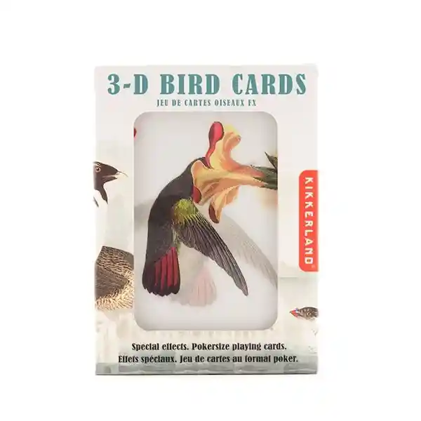 Kikkerland Juego de Mesa Cartas 3D Pájaros GG113