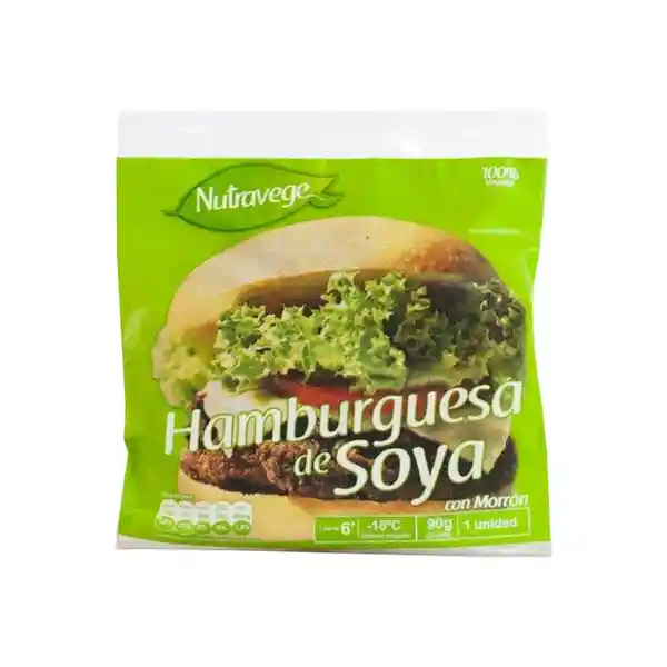 Nutravege Hamburguesa de Soya Con Morrón