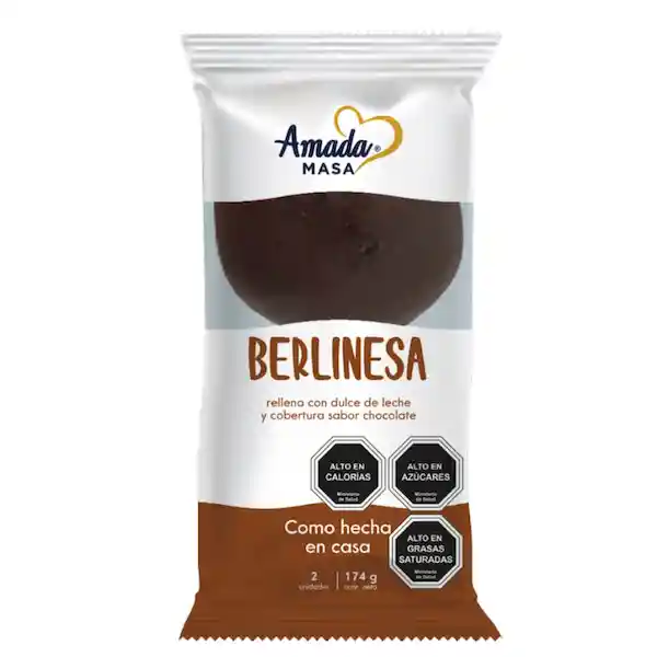 Amada Berlinesa Rellena Con Dulce de Leche Cobertura Chocolate