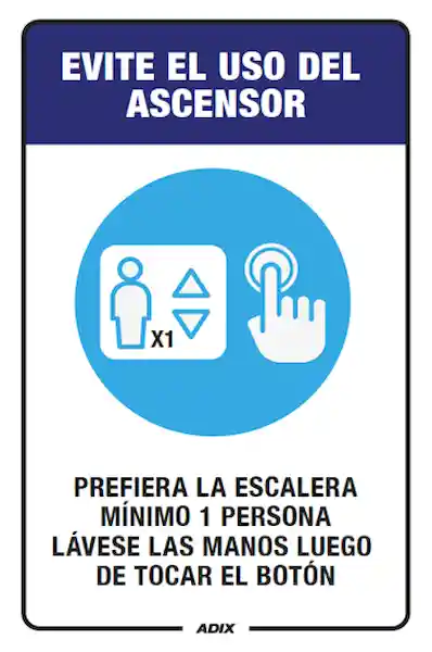 Adix Adhesivo Tamaño Carta Uso Ascensor