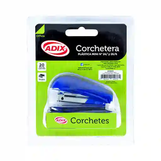 Adix Corchetera Bolsillo + Corchete Azul