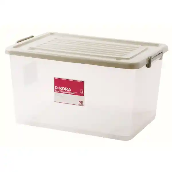 Dkora Caja Organizadora Transparente 55 L