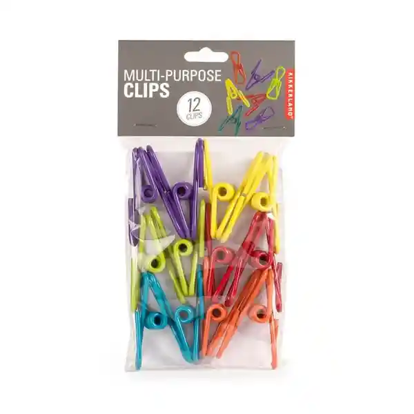 Kikkerland Pinza Clips Multiuso de Colores BC37