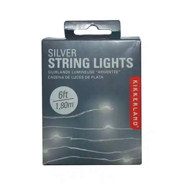 Kikkerland Guirnalda de Luces Alambre Plata LT02