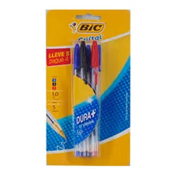 Bic Bolígrafo Pasta Cristal Punta Media Mixto 1 mm (494485)