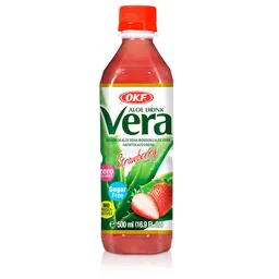 Okf Bebida de Aloe Vera Sabor Strawberry
