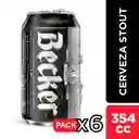 Becker Cerveza Stout 6 Un Lata56G354Cc