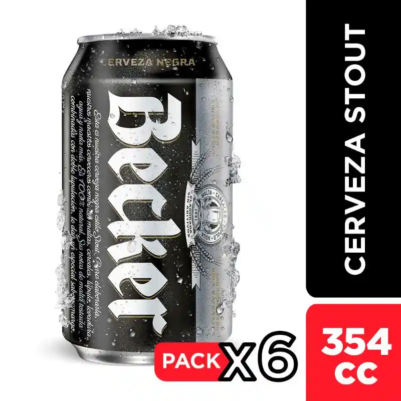 Becker Cerveza Stout 6 Un Lata56G354Cc