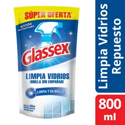 Glassex Recarga Limpia Vidrios 
