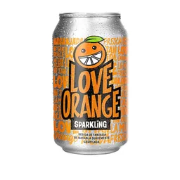 Love Orange Sparkling Bebida de Fantasía Sabor a Naranja con Gas en Lata