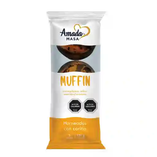 Amada Masa Muffin Marmoleado Sabor Vainilla-Chocolate