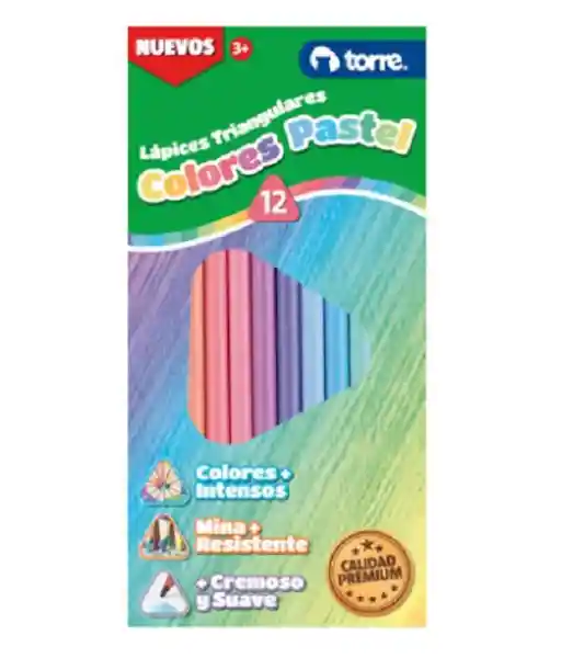 Torre Lapices Colores Pasteles Triangular