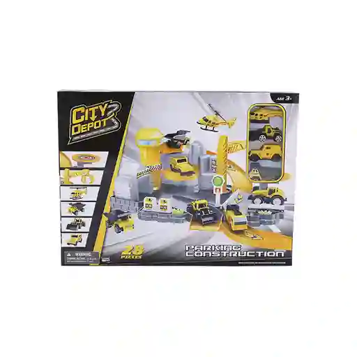 Happy Line Juguete Parking Garage 1 Helicoptero - Construcción