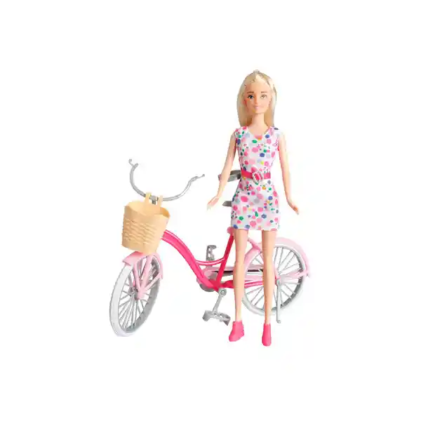 Kids'n Play Juguete Fashion Muñeca Con Bicicleta