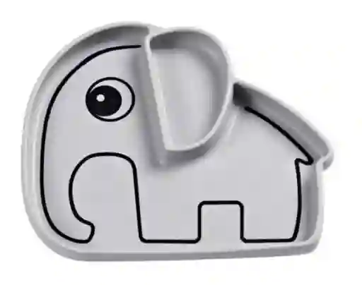 Done By Deer Plato Silicona Antideslizante Elphee Gris