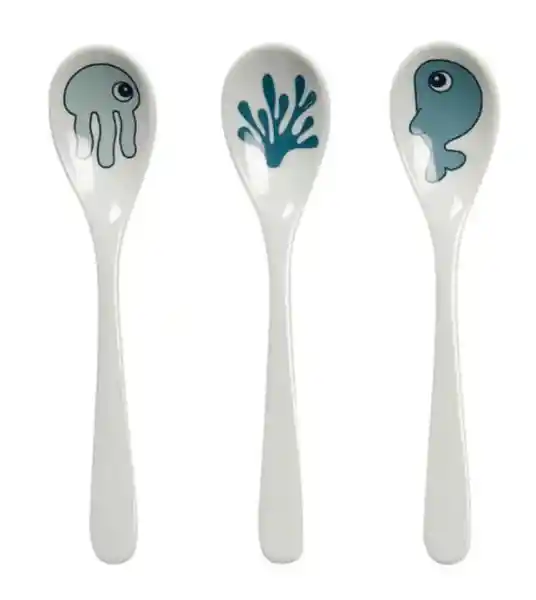 Done By Deer Set de Cucharas Amigos Del Mar Azul