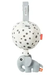 Done By Deer Juguete Colgante Musical Happy Dots Gris