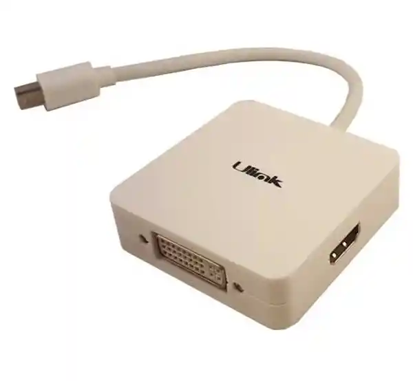 Ulink Adaptador Multipuerto Mini Display Port a Vga/Hdmi/Dvi