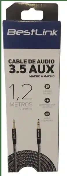 Bestlink Cable Audio Auxiliar 3.5 mm 1.2 Metros