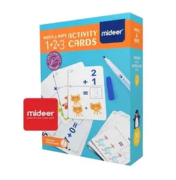 Mideer Juego Didáctico Tarjetas de Sumas Restas Escribir Borrar